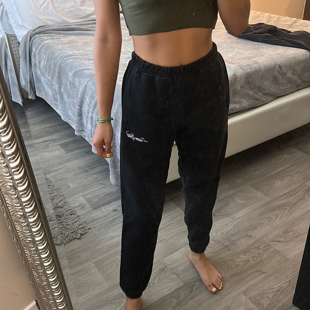I AM GIA BLACK SWEATPANTS JOGGERS XXS